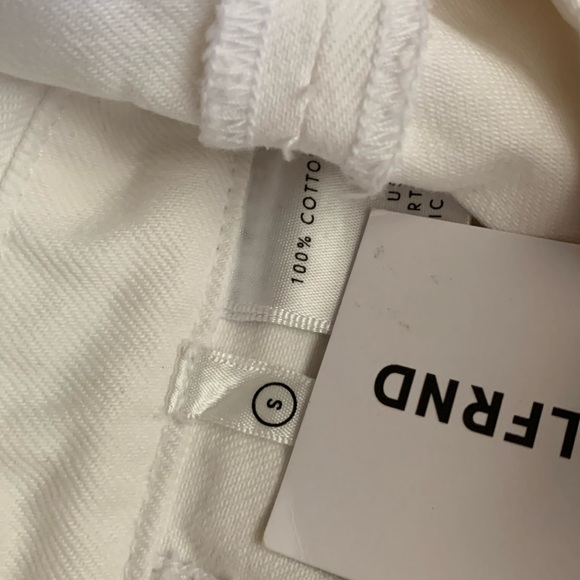 GRLFRND White Button Down Sleeveless Denim Overall Midi Petra Dress Size S NWT - Picture 9 of 9